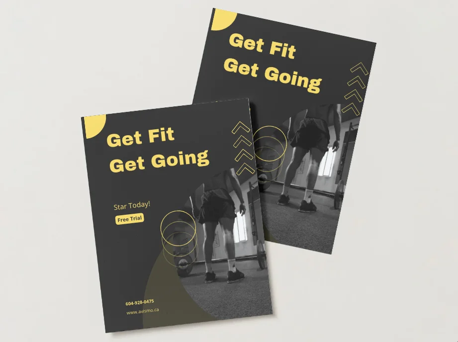 Stack of full-colour business flyers